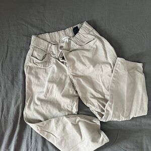 H&M Light Khaki Elastic Waist Pants
